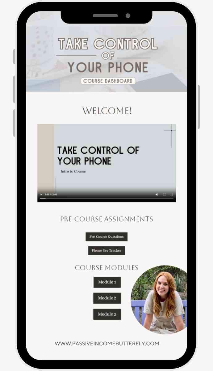 Take control course mockup