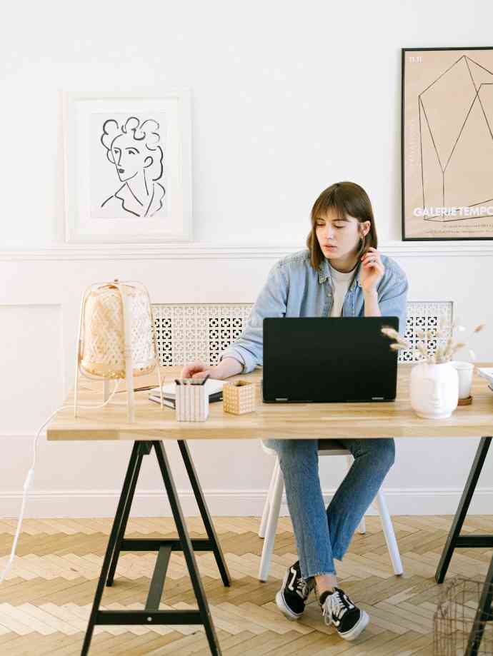 woman planning gentle productivity